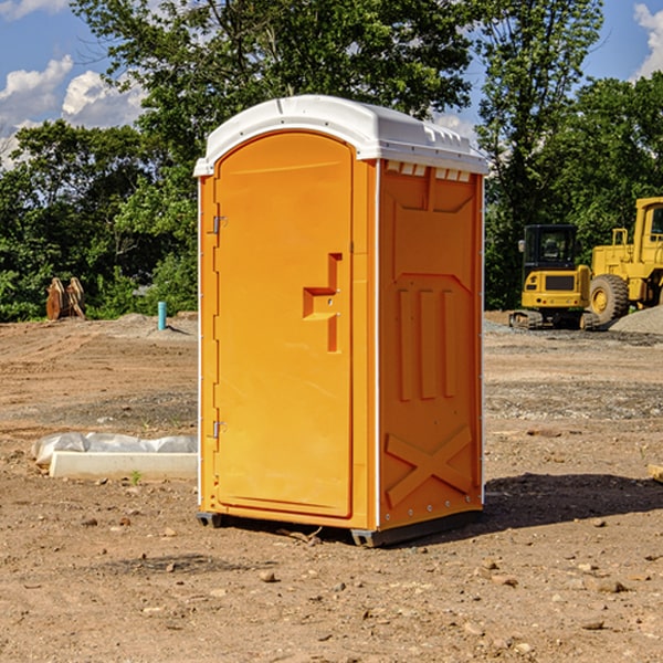 how often are the portable restrooms cleaned and serviced during a rental period in Wilbarger County TX